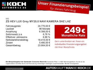 SPOTICAR Mg Zs Hev Lux Acc 360 Shz Lhz Nav My25.5 Grey Gebraucht - Suv Hybrid Grau - Berlin - 1201295540_2