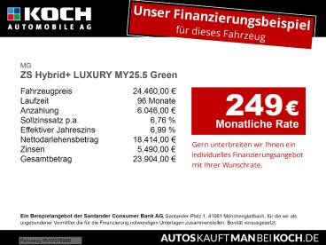 SPOTICAR Mg Zs + Luxury My25.5 360 Shz Lhz Kamera Nav Gr Gebraucht - Suv Hybrid Grün -  - 1201332529_2