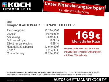 SPOTICAR Mini Cooper Automatik Led Navi Teilleder Cooper D Automatik Le Gebraucht - Kleinwagen Diesel Weiß - Berlin - 1201193004_2