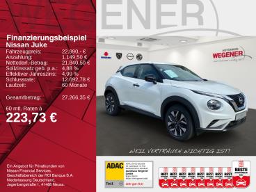 SPOTICAR Nissan Juke Acenta 1.0 Dig-t 114 Ps 7dct Navi Klima Shz Gebraucht - Suv Benzin Weiß - Berlin - 1201157328_2