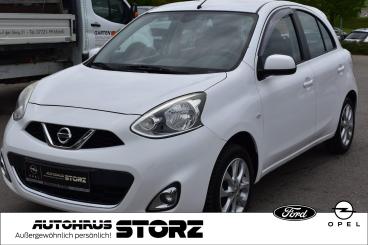 SPOTICAR Nissan Micra Acenta |shz|klima-auto|8-fach|tempomat| Gebraucht - Kleinwagen Benzin Weiß - Villingen-schwenningen - 1201278975_1