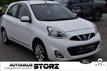 SPOTICAR Nissan Micra Acenta |shz|klima-auto|8-fach|tempomat| Gebraucht - Kleinwagen Benzin Weiß - Villingen-schwenningen - 1201278975_2