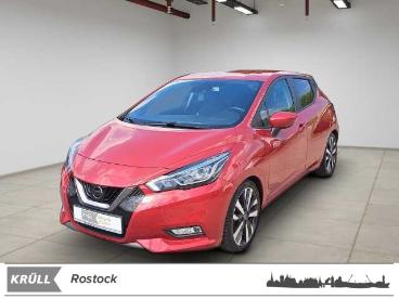 SPOTICAR Nissan Micra Tekna Gjr+navi+rfk Gebraucht - Kleinwagen Benzin Rot - Rostock - 1201327744_1