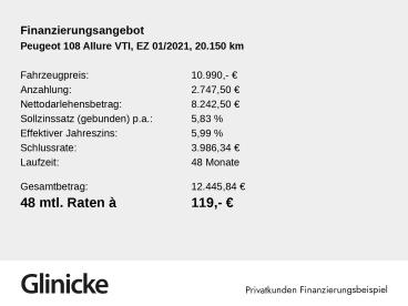 SPOTICAR Peugeot 108 Top Allure Allwetter Kamera Sitzheizung Navi Gebraucht - Kleinwagen Benzin  - Kassel - 1201201342_2