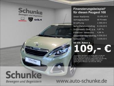 SPOTICAR Peugeot 108 Top Collection 1.0 Vti Eu6d El. Verdeck Musikstrea Gebraucht - Kleinwagen Benzin Grün - Aurich - 1201244146_1