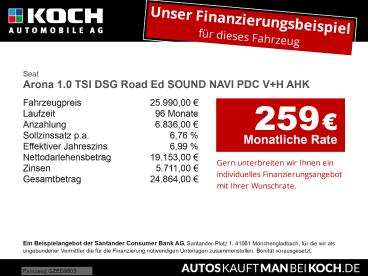 SPOTICAR Seat Arona 1.0 Tsi Dsg Road Ed Sound Navi Pdc V+h Ahk Arona 1 Gebraucht - Kleinwagen Benzin  - Berlin - 1201219102_2
