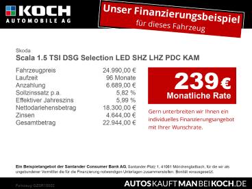 SPOTICAR Skoda Scala 1.5 Tsi Dsg Selection Led Shz Lhz Pdc Kam Bt Scala Gebraucht - Kombi Benzin  - Berlin - 1201207479_2