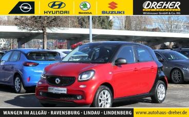 SPOTICAR Smart Forfour Passion (66kw) Pano.-dach/klima/sitzhzg. Gebraucht - Kleinwagen Benzin Rot - Wangen Im Allgäu - 1201269467_1