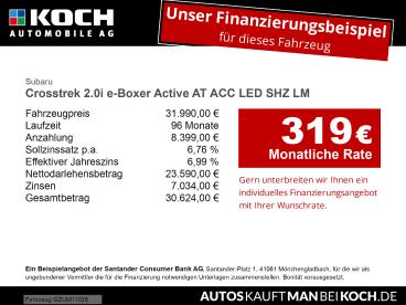 SPOTICAR Subaru Crosstrek 2.0i E-boxer Active At Acc Led Shz Lm Zv Crosstrek Gebraucht - Geländewagen Benzin  - Berlin - 1201244565_2