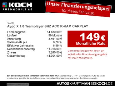 SPOTICAR Toyota Aygo 1.0 Teamplayer Shz Acc R-kam Carplay Led Bt Aygo X Gebraucht - Kleinwagen Benzin Rot - Berlin - 1201313481_2