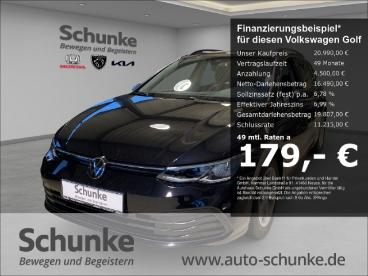 SPOTICAR Volkswagen Golf Viii Variant Life Navi Digitales Cockpit Led Apple Gebraucht - Kleinwagen Benzin Schwarz - Aurich - 1201273267_1