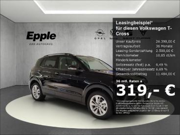 SPOTICAR Volkswagen T-cross Life 1.0 Tsi Matrix-led Acc Shz Ahk Pdc Gebraucht - Suv Benzin Schwarz - Rutesheim - 1201244877_1