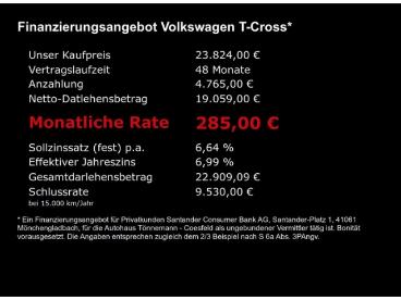 SPOTICAR Volkswagen T-cross Goal Tsi Dsg+ahk+led Matrix+ruckfahrkamera+sitzhei Gebraucht - Suv Benzin Schwarz - Coesfeld - 1201309180_5