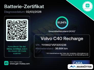 SPOTICAR Volvo C40 Ultimate Recharge Navi/pano/360/20-zoll/ahk Gebraucht - Suv Elektro  - Bielefeld - 1201239743_2