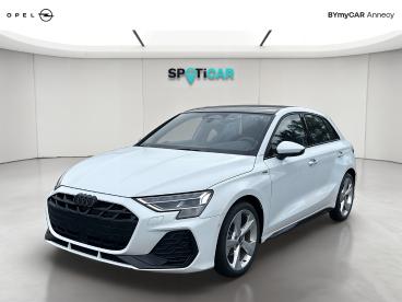 SPOTICAR Audi A3 Tfsi Mild Hybrid 150 S Tronic 7 S Line Occasion - Berline Hybride Blanc - Seynod - 1204050625_1