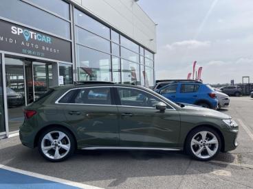 SPOTICAR Audi A3 Sportback 35 Tdi 150 S Line S Tronic 7 Toit Ouvrant Occasion - Berline Diesel Vert District Métallisé - Brest - 1203537896_2