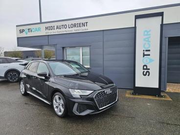SPOTICAR Audi A3 Sportback 30 Tfsi 110 Mild Hybrid Design S Tronic 7 Pack Ext Occasion - Berline Hybride Noir - Caudan - 1203812346_1