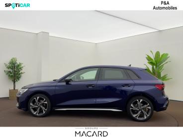 SPOTICAR Audi A3 Sportback 35 Tfsi 150ch Hybride S Line S Tronic 7 Occasion - Berline Hybride Bleu Navarre Métallisé - Montauban - 1204147391_1