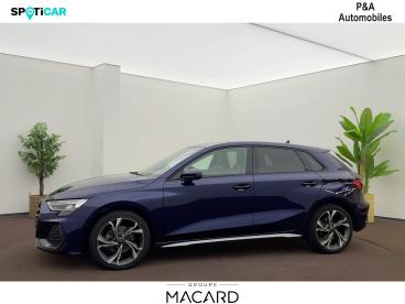 SPOTICAR Audi A3 Sportback 35 Tfsi 150ch Hybride S Line S Tronic 7 Occasion - Berline Hybride Bleu Navarre Métallisé - Montauban - 1204147391_2