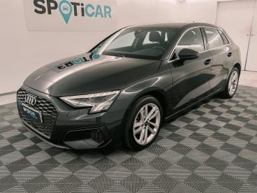 SPOTICAR Audi A3 Sportback 30 Tfsi 110ch Mild Hybrid Business Line S Tronic 7 Occasion - Berline Hybride Noir Mythic Métallisé - Aubiere - 1204205168_1