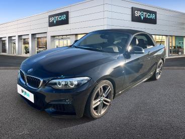 SPOTICAR Bmw Serie 2 Cabriolet 218i 136 Ch Bva8 Lounge Occasion - Coupé-cabriolet Essence Noir - Begles - 1203803226_1