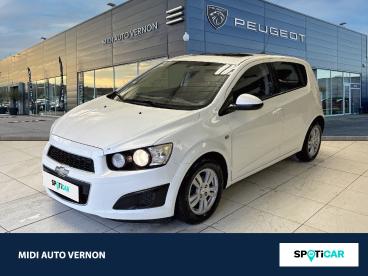 SPOTICAR Chevrolet Aveo 1.2 16v 86ch Lt 5p Occasion - Citadine Essence Blanc Alpin - La Chapelle Longueville - 1203972945_1