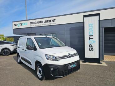 SPOTICAR Citroën Berlingo M 650kg Puretech 110 Club 7408.33 Ht Occasion - Utilitaire Essence Blanc Banquise - Caudan - 1203810639_1