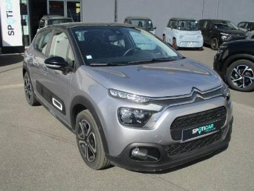 SPOTICAR Citroën C3 Puretech 110 S&s Eat6 Shine Occasion - Citadine Essence Gris Clair - Saint Germain Les Arpajon - 1202405109_3