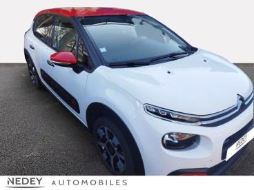 SPOTICAR Citroën C3 Puretech 110ch Shine S&s Occasion - Citadine Essence Blanc Banquise - Rouge Aden - Belfort - 1203442843_3