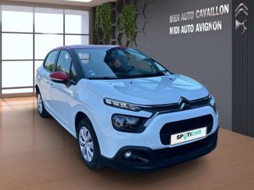 SPOTICAR Citroën C3 1.5 Bluehdi 100ch S&s Feel Business E6.d Occasion - Citadine Diesel Blanc Banquise (o) - Rouge Aden - Montfavet - 1203571355_3