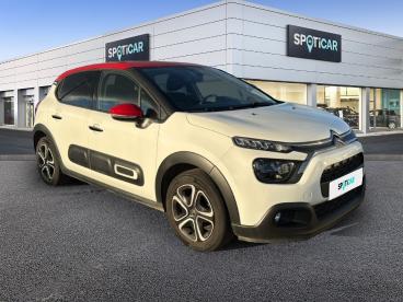 SPOTICAR Citroën C3 1.2 Puretech 83ch S&s Shine Occasion - Citadine Essence Blanc Banquise (o) - Rouge Aden - Carpentras - 1203613922_3