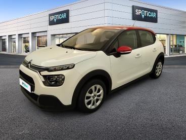 SPOTICAR Citroën C3 Puretech 83 S&s Bvm5 Feel Occasion - Citadine Essence Blanc - Venissieux - 1203629017_1