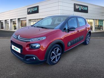 SPOTICAR Citroën C3 1.2 Puretech 83ch S&s Shine Occasion - Citadine Essence Rouge Elixir (s) - Noir Onyx - Reims - 1203640699_1