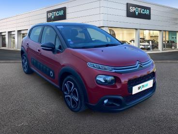SPOTICAR Citroën C3 1.2 Puretech 83ch S&s Shine Occasion - Citadine Essence Rouge Elixir (s) - Noir Onyx - Reims - 1203640699_3