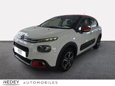 SPOTICAR Citroën C3 Puretech 82ch Shine Occasion - Citadine Essence Blanc Banquise - Rouge Aden - Voujeaucourt - 1203653917_1