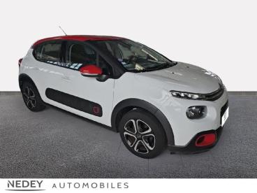 SPOTICAR Citroën C3 Puretech 82ch Shine Occasion - Citadine Essence Blanc Banquise - Rouge Aden - Voujeaucourt - 1203653917_3