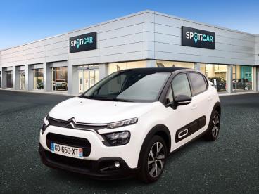 SPOTICAR Citroën C3 Bluehdi 100 S&s Bvm Shine Pack Occasion - Citadine Diesel Blanc - Eauze - 1203655835_1