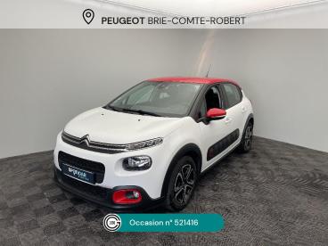 SPOTICAR Citroën C3 Puretech 82 S&s Bvm5 Shine Occasion - Citadine Essence Blanc - Brie comte robert - 1203702436_1