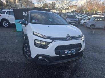 SPOTICAR Citroën C3 1.2 Puretech 83ch S&s Shine Occasion - Citadine Essence Blanc Banquise (o) - Bleu Emeraude - Chambourcy - 1203711462_1
