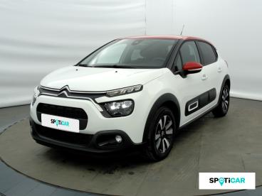 SPOTICAR Citroën C3 1.2 Puretech 83ch S&s Shine Occasion - Citadine Essence Blanc Banquise (o) - Rouge Aden - Chalon Sur Saone - 1203713081_1