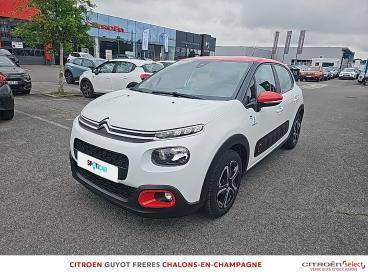 SPOTICAR Citroën C3 Puretech 110ch Graphic S&s E6.d Occasion - Citadine Essence Blanc Banquise - Rouge Aden - Saint Memmie - 1203726951_1
