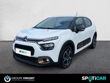SPOTICAR Citroën C3 Bluehdi 100ch C-series Occasion - Citadine Diesel Blanc Banquise - Saint Doulchard - 1203733774_1