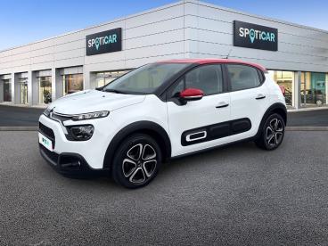 SPOTICAR Citroën C3 1.2 Puretech 110ch S&s Shine Eat6 Occasion - Citadine Essence Blanc Banquise (o) - Reims - 1203737650_1