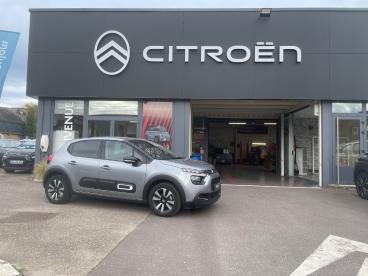 SPOTICAR Citroën C3 Puretech 110 Eat6 Max Occasion - Citadine Essence Gris Clair - Pavilly - 1203750978_1