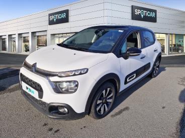 SPOTICAR Citroën C3 1.2 Puretech 110ch S&s Shine Eat6 Occasion - Citadine Essence Blanc Banquise (o) - Englos - 1203752879_1