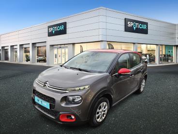 SPOTICAR Citroën C3 Puretech 82 S&s Bvm Graphic Occasion - Citadine Essence Gris Foncé - Wormhout - 1203769693_1