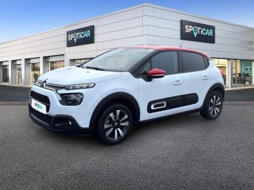 SPOTICAR Citroën C3 1.2 Puretech 83ch S&s Shine Occasion - Citadine Essence Blanc Banquise (o) - Reims - 1203799086_1