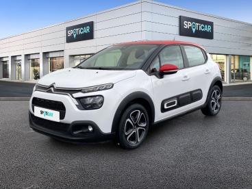 SPOTICAR Citroën C3 1.2 Puretech 83ch S&s Shine Occasion - Citadine Essence Blanc Banquise (o) - Reims - 1203810216_1