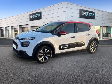 SPOTICAR Citroën C3 1.2 Puretech 110ch S&s Shine Eat6 Occasion - Citadine Essence Blanc Banquise (o) - Reims - 1203821098_1