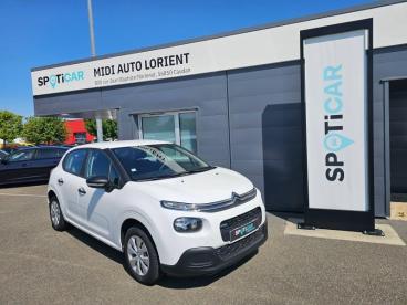 SPOTICAR Citroën C3 Puretech 68 Live Occasion - Citadine Essence Blanc Banquise - Caudan - 1203846855_1